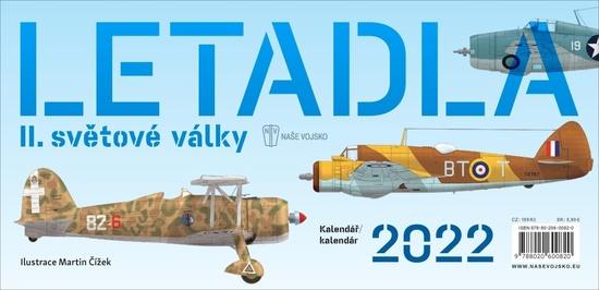Letadla II.světové války Kalendář/kalendár 2022 - 978-80-206-0082-0