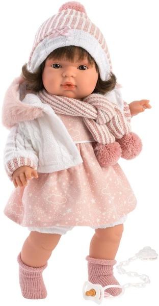 Llorens 38562 Lola realistická panenka se zvuky a měkkým látkový tělem 38 cm