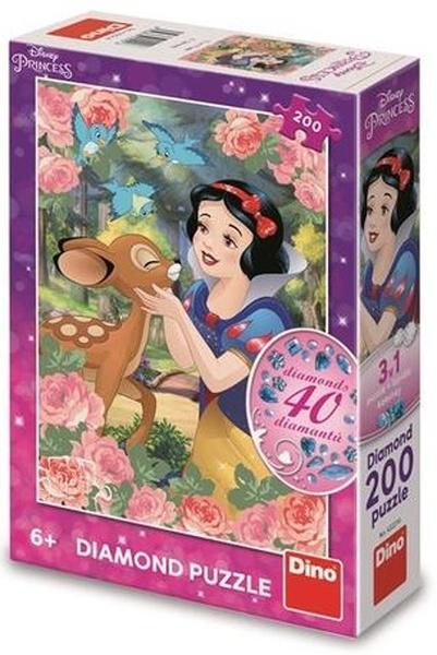Levně DINO Puzzle s drahokamy Sněhurka a srnka 200 dílků