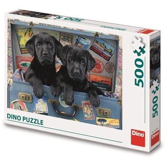 DINO Puzzle Štěňata v kufru 500 dílků - 502581DIN