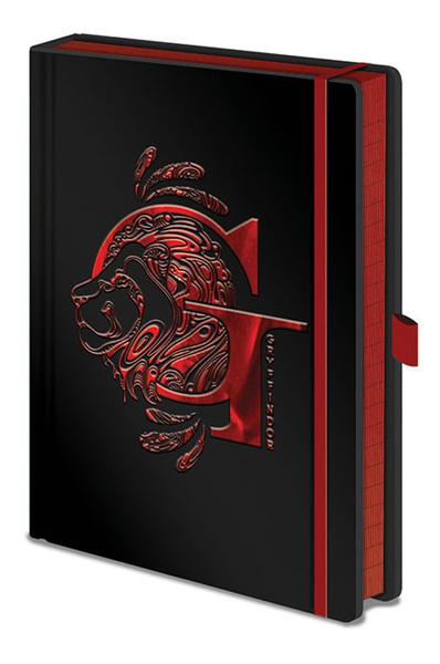 Levně CurePink Poznámkový A5 blok Harry Potter: Griffindor Foil 14,8 x 21 cm SR72693