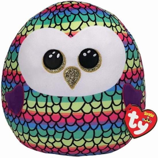 Ty Squish-a-Boos polštářek Owen duhová sova 30 cm