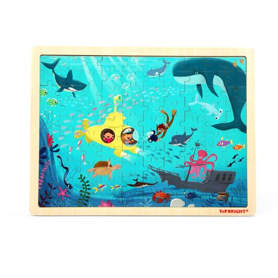Levně TOP BRIGHT Dřevěné puzzle Na mořském dně 100 dílků