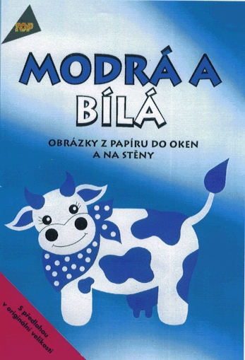 Modrá a bílá Obrázky z papíru do oken a na stěny - 8090273203