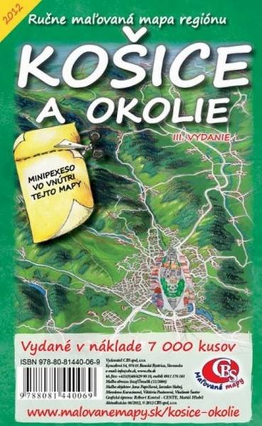 Ručne maľovaná mapa regiónu Košice a okolie - 9788081440069