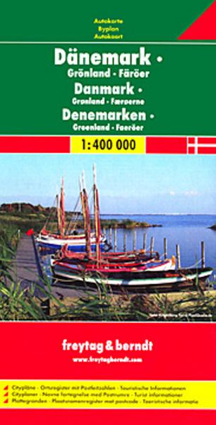 Automapa Dánsko, Grónsko, Faerské ostr. 1:400 000