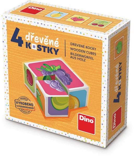 DINO Obrázkové kostky Ovoce, 4 kostky - DI381096