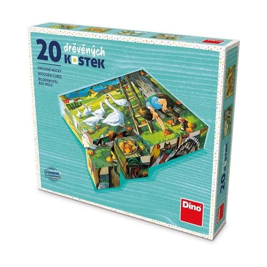 DINO Obrázkové kostky Na statku, 20 kostek - DI332036