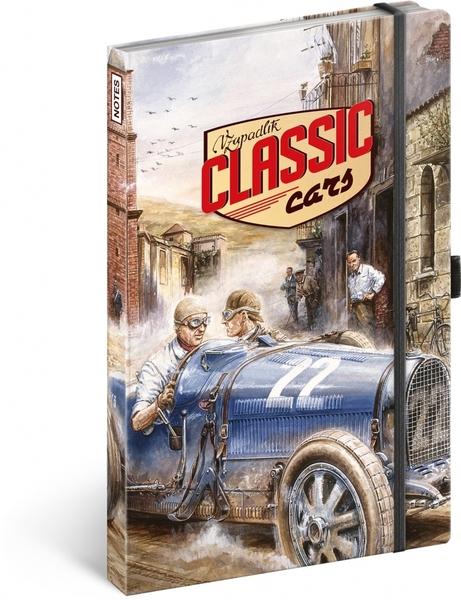Presco Group Notes linkovaný A-8449 Classic Cars Václav Zapadlík 13x21cm s gumičkou