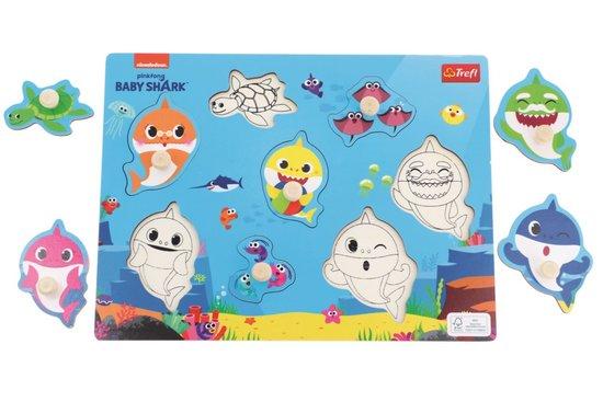 TREFL Dřevěná vkládačka Baby Shark - 61533