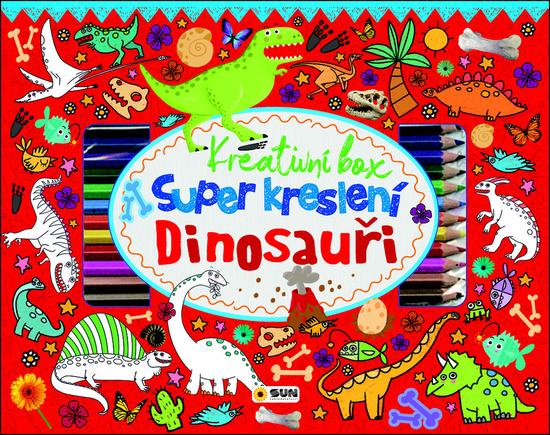 Levně Kreativní box Super kreslení Dinosauři