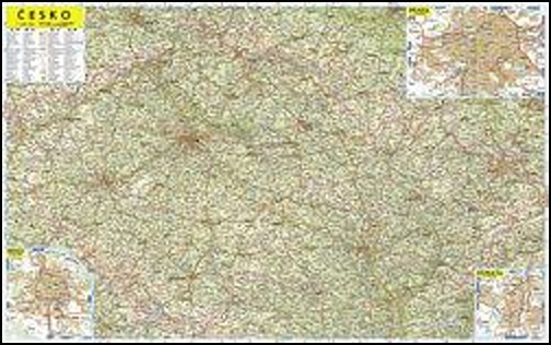 Nástěnná mapa Česko 1:500 000 - 9788072240128
