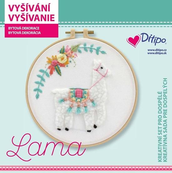 Levně Lama kreativní set Vyšívání Vyšívanie