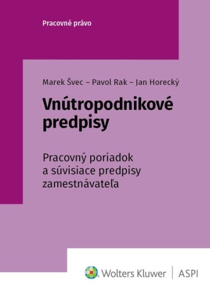 Vnútropodnikové predpisy - 9788057104223