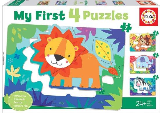 EDUCA Moje první puzzle Zvířátka z divočiny 4v1 (5,6,7,8 dílků) - 18897