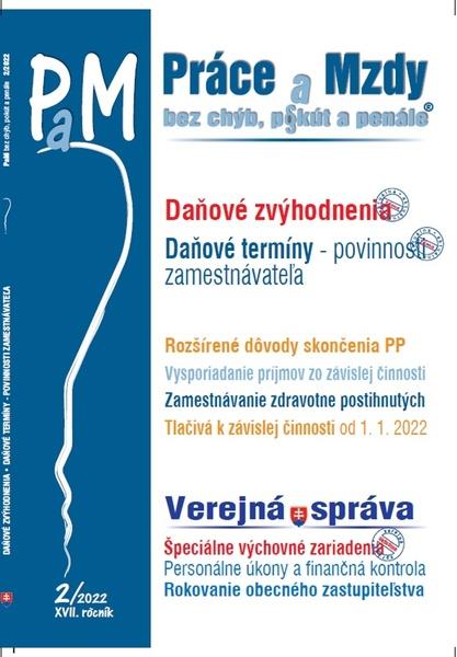 PAM 2/2022 -  Daňové zvýhodnenia,  Daňové termíny