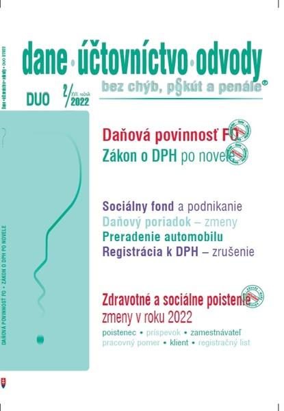 DUO 2/20202 – Dane, účtovníctvo, odvody bez chýb, pokút a penále - Ján Mintál, Jana Fülöpová, Jarmila Strählová, Ladislav Hrtánek, Miroslava Brnová