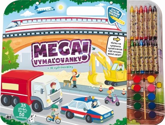 Levně Mega omalovánkový set Doprava