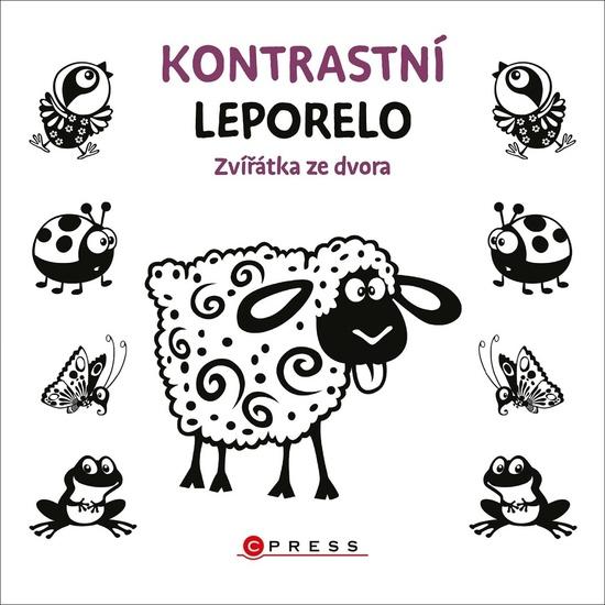 Levně Kontrastní leporelo Zvířátka ze dvora