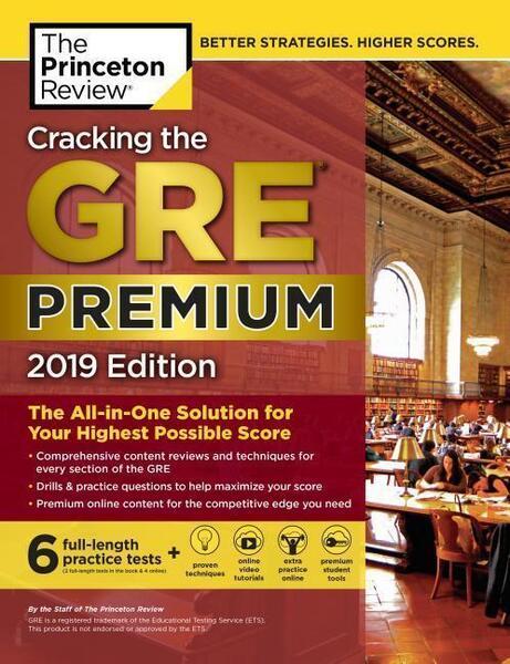 Cracking the GRE Premium Edition with 6 Practice Tests, 2019 - 152475790X