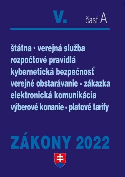Zákony V-A/2022 – verejná správa - 9788081622212