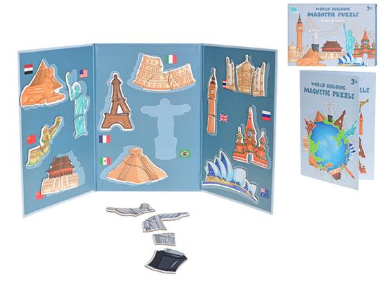 Puzzle magnetické světové památky 35 kusů