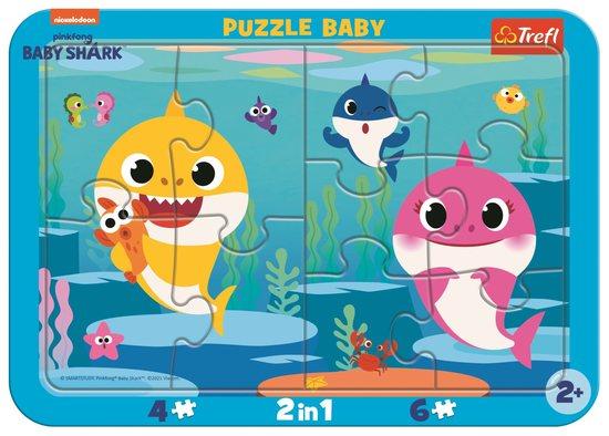 TREFL Baby puzzle Baby Shark: Šťastní žraloci 2v1, 10 dílků - 80027