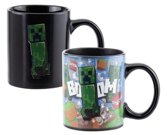 Levně Paladone Hrnek Minecraft Creeper měnící se 300 ml