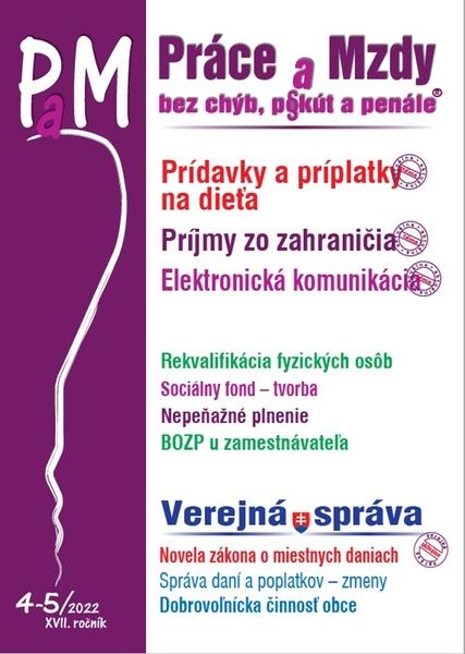 Práce a Mzdy č. 4-5 / 2022 - Prídavky a príplatky na dieťa - Poradca s.r.o.