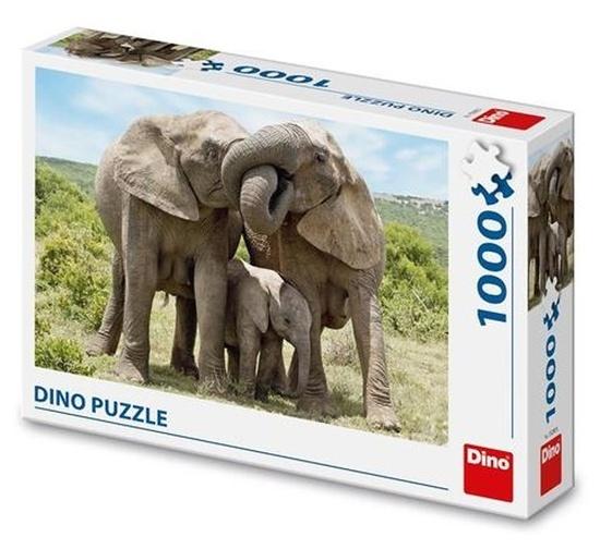 DINO Puzzle Sloní rodina 1000 dílků - 532953