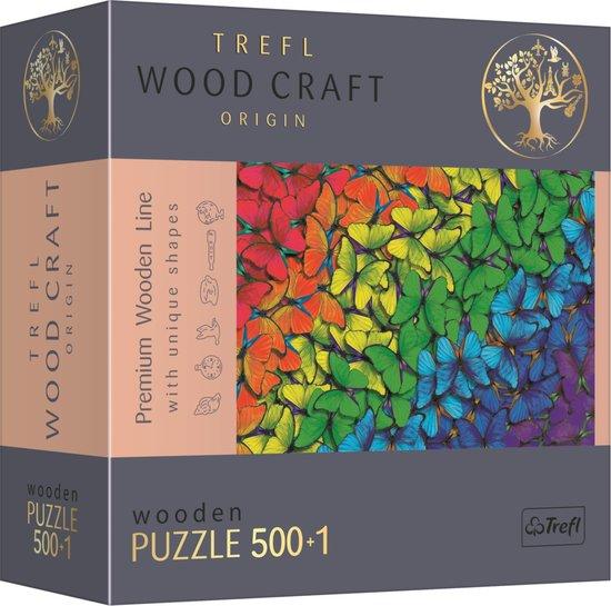 TREFL Wood Craft Origin puzzle Duhoví motýli 501 dílků - 20159