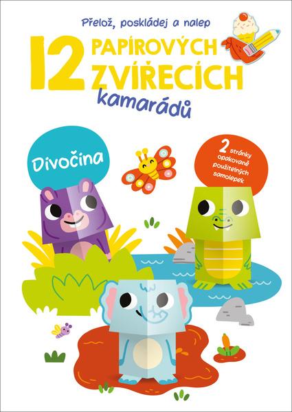 Levně 12 papírových zvířecích kamarádů Divočina