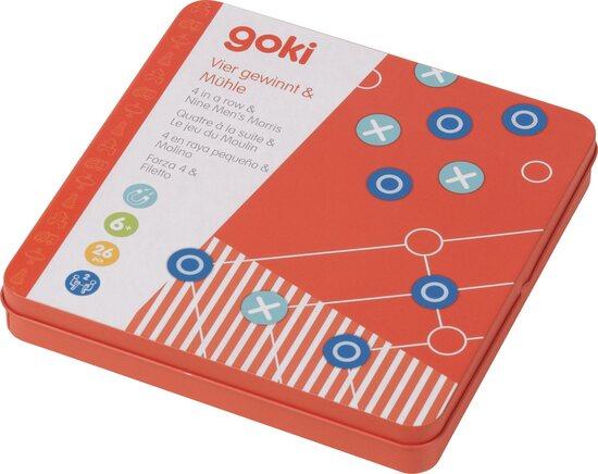 GOKI Magnetické stolní hry Čtyři v řadě a Mlýn - 56655
