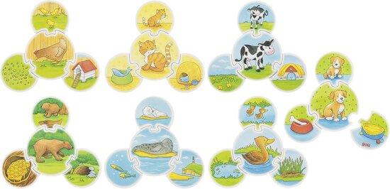 GOKI Dřevěné puzzle Zvířátka 7x4 dílků - 56811