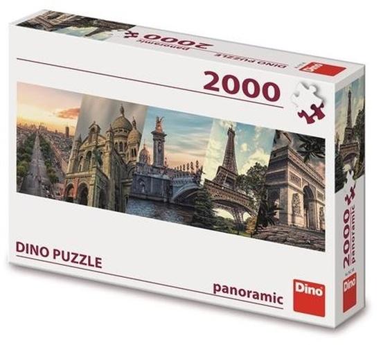 Levně DINO Panoramatické puzzle Paříž koláž 2000 dílků