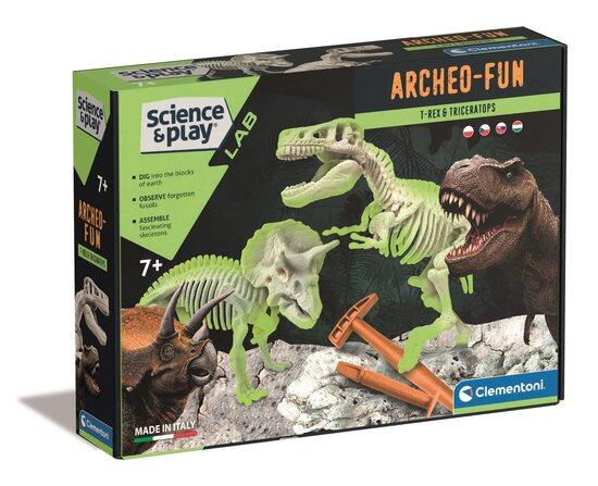 CLEMENTONI Science&Play ArcheoFun: T-Rex + Triceratops - 104950195