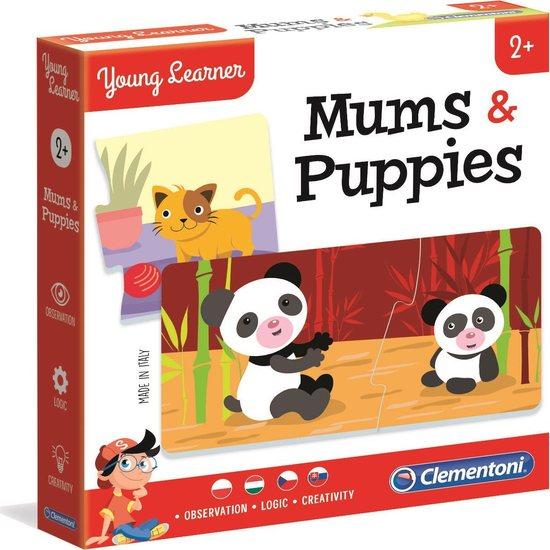 CLEMENTONI Young Learner: Maminky a mláďátka 12x2 dílky - 50579
