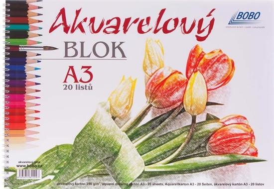 Levně BOBO akvarelový blok A3 20 listů