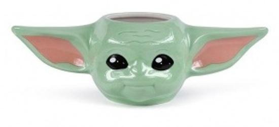 Levně CurePink Keramický 3D hrnek Star Wars Hvězdné Války TV Seriál The Mandalorian The Child 400 ml