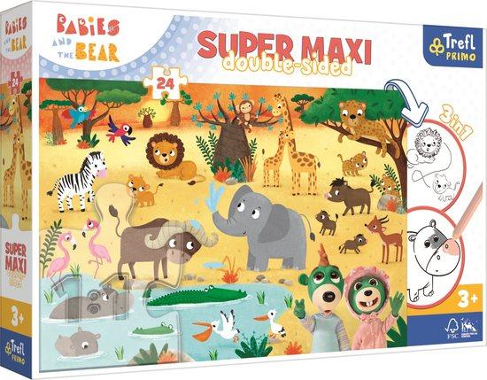 Oboustranné puzzle Treflíci v ZOO SUPER MAXI 24 dílků - 41009