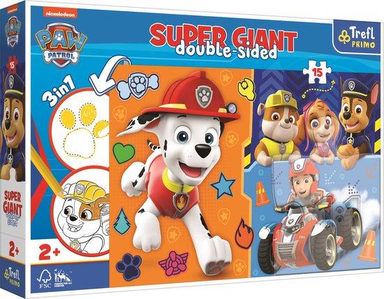 TREFL Oboustranné puzzle Tlapková patrola SUPER GIANT 15 dílků - 42001