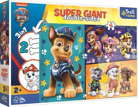 TREFL Oboustranné puzzle Tlapková patrola: Veselá parta SUPER GIANT 15 dílků - 42002