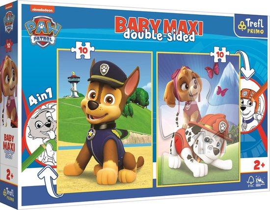 TREFL Oboustranné puzzle Tlapková patrola: Chase, Marshal a Sky BABY MAXI 2x10 dílků - 43003