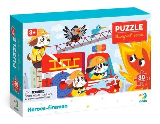 Levně DODO Puzzle Doprava: Hrdinové hasiči 30 dílků
