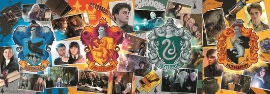 TREFL Panoramatické puzzle Harry Potter: Čtyři bradavické koleje 1000 dílků - 29051