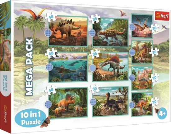TREFL Puzzle Dinosauři MEGA PACK 10v1 - 90390