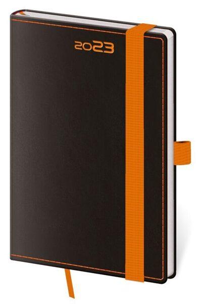 Kapesní diář Black Orange s poutkem