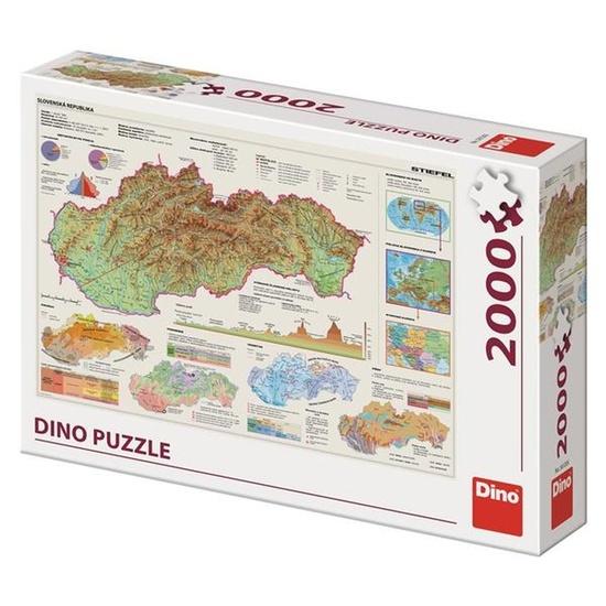 DINO Puzzle Mapa Slovenské republiky 2000 dílků - 561205