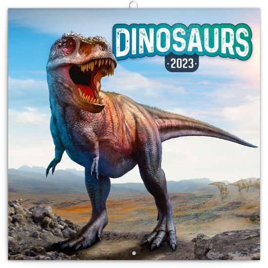 Poznámkový kalendář Dinosauři 2023 - nástěnný kalendář