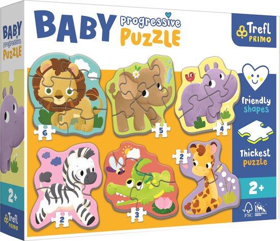 TREFL Baby puzzle Safari 6v1 (2-6 dílků) - 44002